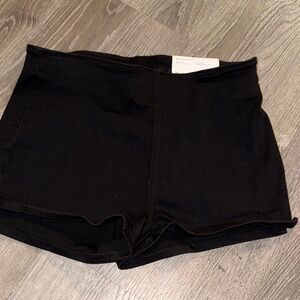 MICRO SHORTS - American Eagle Outfitters Black High-Waist Shorts